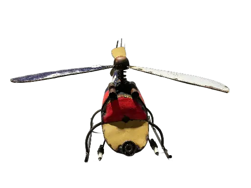 [2025-03-11-0003-A] Hélicoptère Upcycling - Petit - 25 x 43 x 64 cm