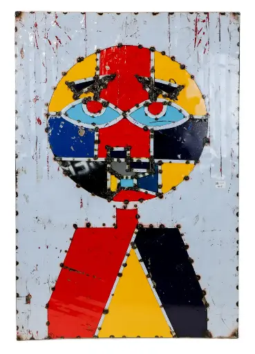 [2025-03-11-0050-A] Peinture Abstraite Upcycling - 120 x 80 x 1 cm