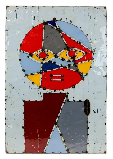 [2025-03-11-0054-A] Peinture Abstraite Upcycling - 120 x 80 x 1 cm