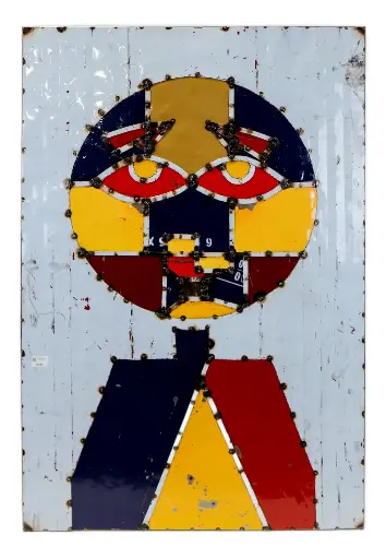 [2025-03-11-0058-A] Peinture Abstraite Upcycling - 120 x 80 x 1 cm