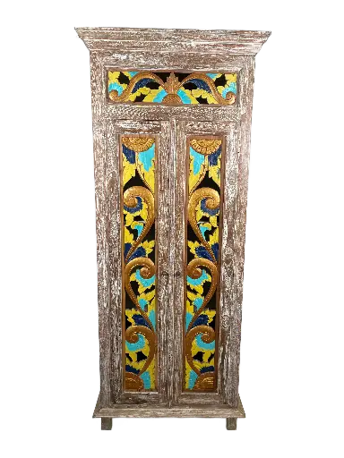 [2025-04-08-0001-A] Armoire Sculptée - 2 Portes - 190 x 80 x 60 cm