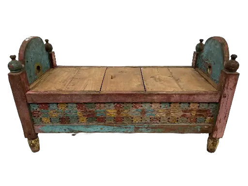 [2025-04-08-0012-A] Jodang - Coffre de Mariage Sculpté - 83 x 150 x 49 cm