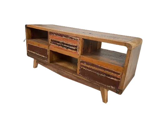 [2025-04-08-0022-A] Meuble TV - 3 Étages, 3 Tiroirs - 60 x 140 x 45 cm