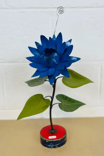 [2025-04-11-0054-FLOWERSTUP43-02-B] Fleur - Bleu - 43 x 24 x 15 cm