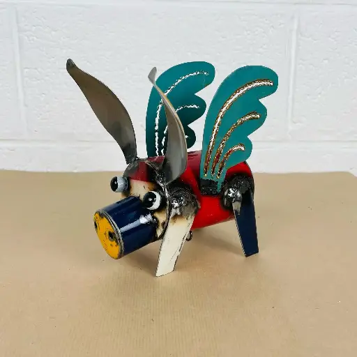 [2025-04-11-0069-PIGFLYCHIMUP57-B] Cochon Volant Carillon - Mix Couleur - 57 x 20 x 13 cm