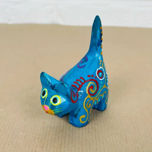 [2025-04-11-0085-CATDA8-10-B] Chat Dali - Bleu Dali - 8 x 6 x 3 cm