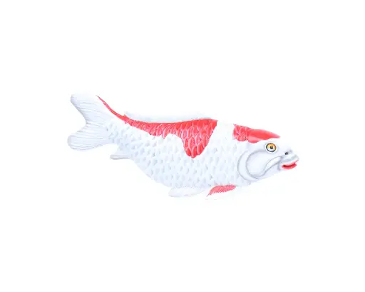 [KOIW40-01-S3-S-C] Koi - Small - Blanc & Rouge - 11 x 27 x 6,5 cm