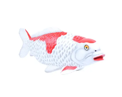 [KOIW40-01-S3-L-C] Koi - Large - Blanc & Rouge - 16 x 40 x 9 cm