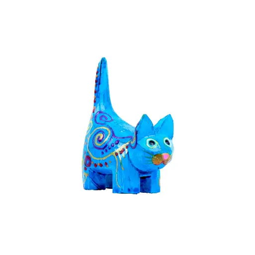 [CATDA8-BLDA-C] Chat Dali - Bleu Dali - 8 x 6 x 3 cm