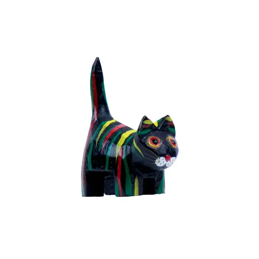 [CATDA8-NOTI-C] Chat Dali - Noir Tigré - 8 x 6 x 3 cm