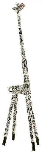 [GIDA150-03-C] Girafe Dali - Noir & Blanc - 150 x 18 x 40 cm