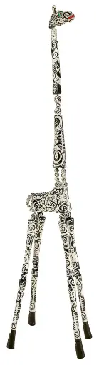 [GIDA195-03-C] Girafe Dali - Noir & Blanc - 195 x 30 x 50 cm