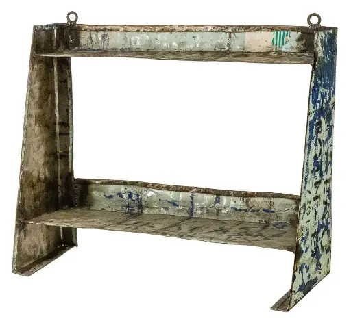 [SPRACK45-01-C] Etagère à Épices Upcycling - Bleu - 45 x 35 x 15 cm