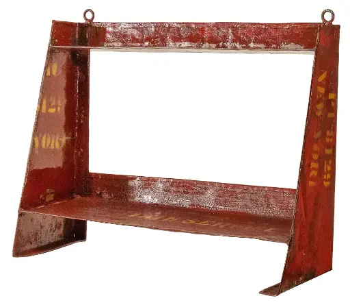 [SPRACK45-02-C] Etagère à Épices Upcycling - Rouge - 45 x 35 x 15 cm