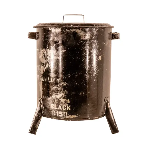 [BINUP50-03-C] Poubelle Upcycling - Noir - 50 x 37 x 37 cm