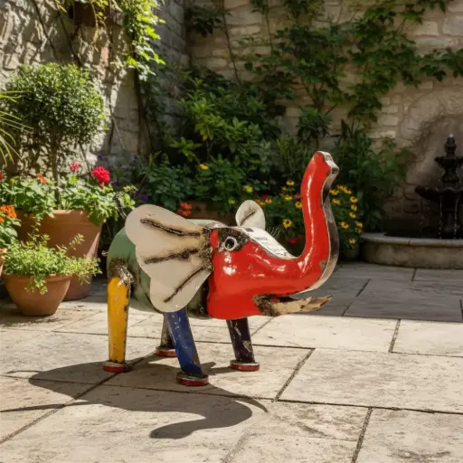 [ELUP54-C] Eléphant - Mix Couleur - 54 x 66 x 46 cm