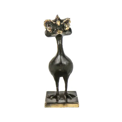 [FEBZ20-02-C] Funky Emu Bronze - Noir & Or - 20 x 8 x 10 cm