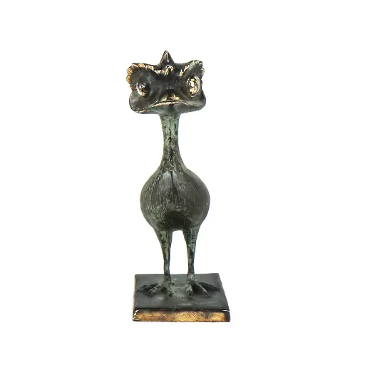 [FEBZ20-03-C] Funky Emu Bronze - Vert Antique - 20 x 8 x 10 cm