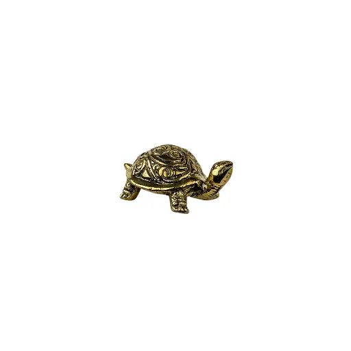 [TURTLBZ3-C] Tortue Bronze - Or - 3,5 x 8,5 x 5 cm