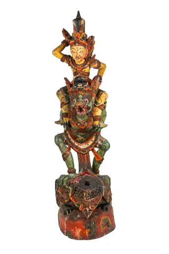 [2025-06-17-0001-A] Statue - Garuda & Vishnou - 127 x 40 x 43 cm