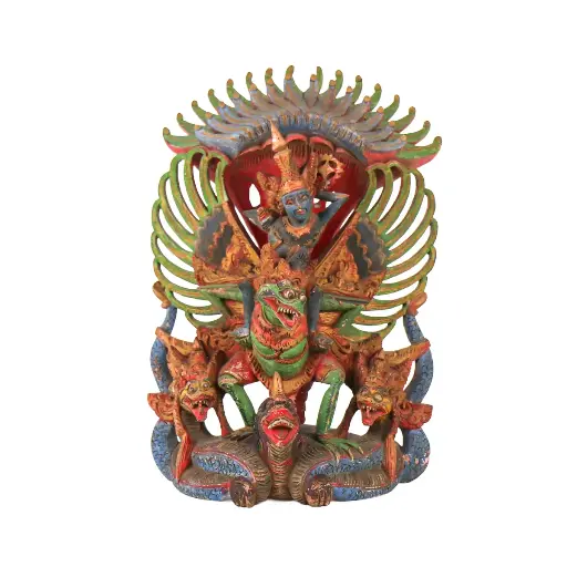 [2025-06-17-0004-A] Statue - Garuda & Vishnou - 42 x 30 x 18 cm