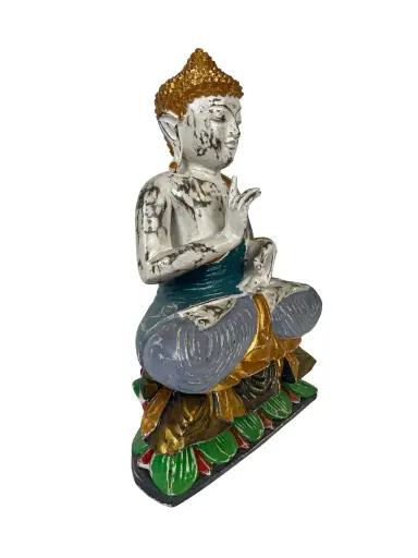 [2025-09-04-0012-A] Bouddha Peint - 52 x 33 x 20 cm
