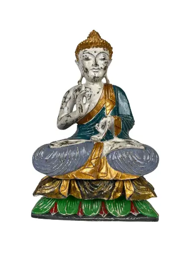 [2025-09-04-0012-A] Bouddha Peint - 52 x 33 x 20 cm