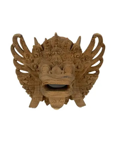 [2025-09-26-0035-A] Barong Sculpté à Suspendre - 18 x 22 x 9 cm