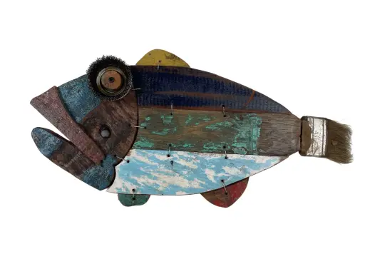 [2025-09-26-0069-A] Décoration Murale "Poisson" - 24 x 48 x 2,5 cm