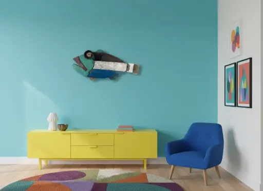 [2025-09-26-0071-A] Décoration Murale "Poisson" - 24 x 48 x 2,5 cm