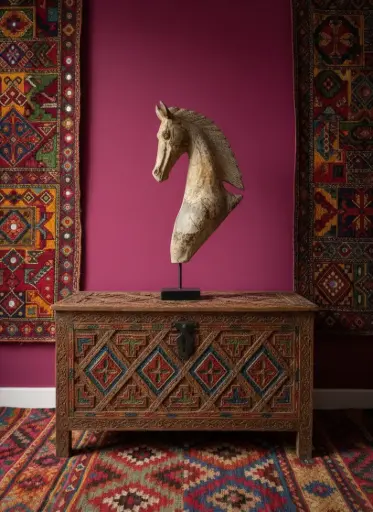 [2025-09-26-0083-A] Buste de Cheval sur Socle - 43 x 11 x 18 cm