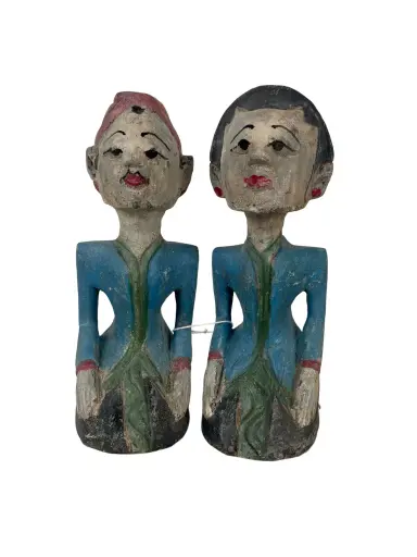 [2025-09-26-0111-A] Statues - Couple Javanais - 23 x 17 x 10 cm