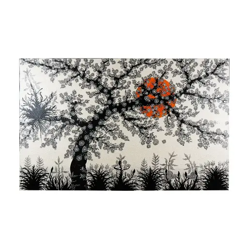 [2025-09-26-0133-A] Peinture "Cerisier" - Gris - 85 x 135 x 3,5 cm