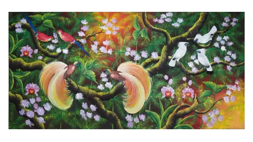 [2025-09-26-0158-A] Peinture "Scène de Nature" - 100 x 200 x 4 cm