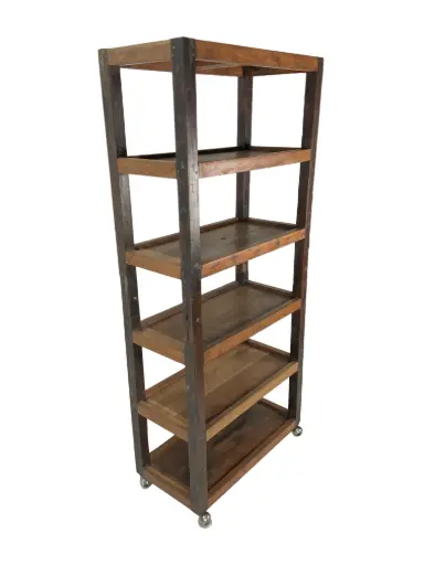 [2026-03-24-0016-A] Étagère sur roulettes - 5 étages - 181 x 120 x 40 cm